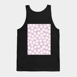 groovy retro y2k 2000s big flower power 1960s 60s 70s danish aesthetics coconut girl ditsy daisies peach pastel pink lilac Tank Top